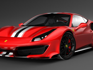 ferrari 488 pista Modello 3D