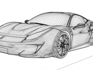 ferrari 488 pista 3D Model