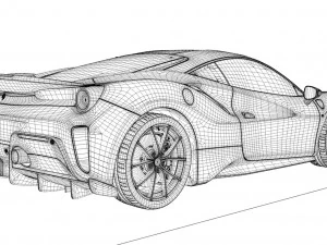 ferrari 488 pista 3D Model