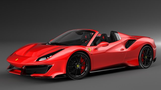 ferrari 488 pista spyder Modello 3D .c4d .max .obj .3ds .fbx .stl .blend 