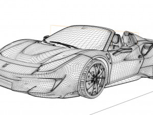 ferrari 488 pista spyder Modello 3D