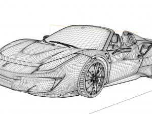 ferrari 488 pista spyder Modelo 3D