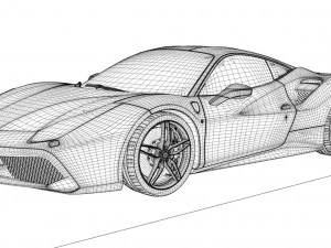 ferrari 488 gtb 3D Model