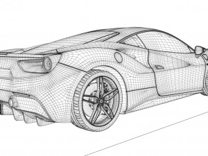 ferrari 488 gtb Model 3D