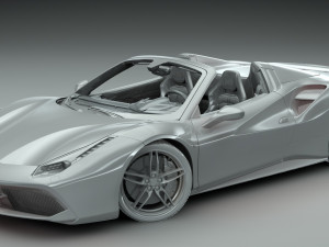 ferrari 488 spyder Modelo 3D