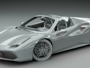 ferrari 488 spyder 3D Model