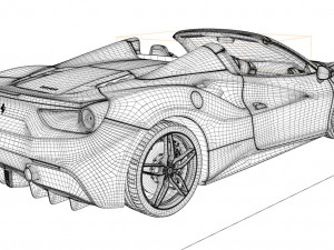 ferrari 488 spyder Modelo 3D