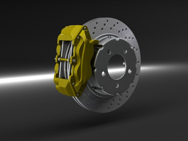 brakes exploded 3D Model .c4d .max .obj .3ds .fbx .stl .blend 