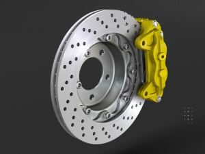 brakes exploded 3D Model