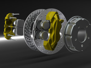 brakes exploded 3D Model