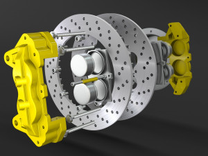 brakes exploded 3D Model