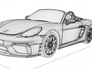 porsche boxster spyder 2020 3D Model