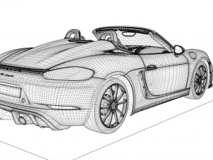 porsche boxster spyder 2020 3D Model