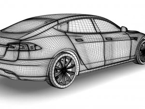 tesla model s 2014 3D Model