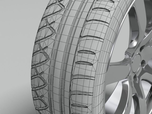 kumho ecsta tire 3D Model .c4d .max .obj .3ds .fbx .stl .blend 