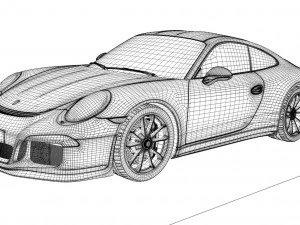 porsche 911 r 3D Model
