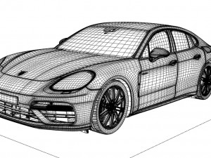 porsche panamera turbo s 3D Модель