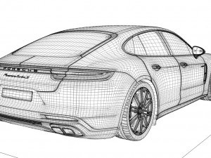 porsche panamera turbo s 3D Модель