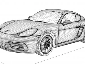 porsche cayman 718 3D Model