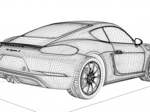 porsche cayman 718 3D Model