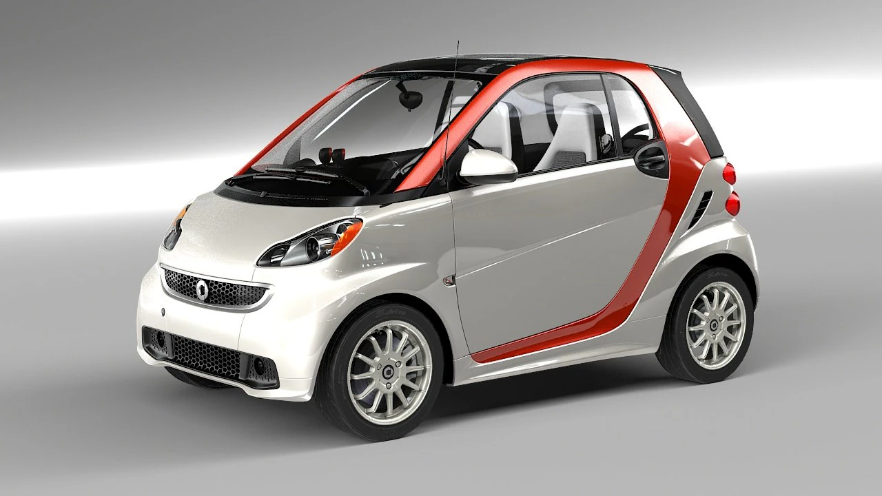 smart fourtwo 3D Model .c4d .max .obj .3ds .fbx .stl .blend 