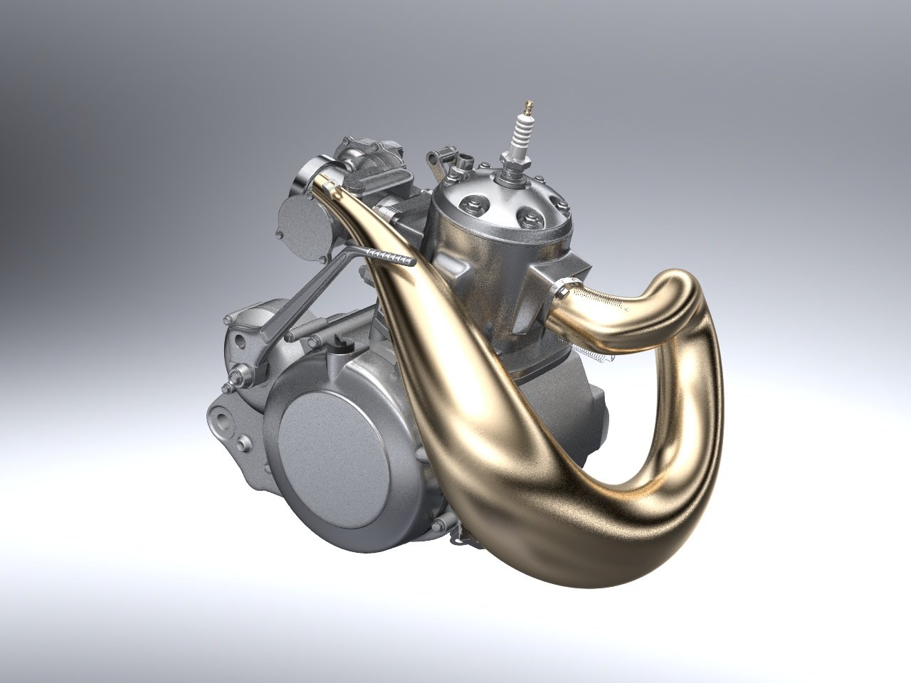 2 stroke engine 3D Model in Parts of auto 3DExport