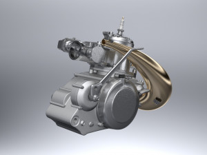 2 stroke engine 3D Model