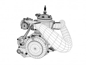 2 stroke engine 3D Model