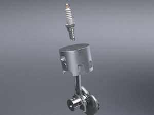 2 stroke engine 3D Model