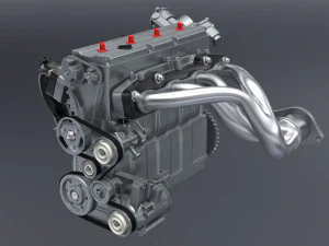 ic inline 4 dohc vvt engine 3D Model