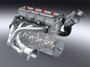 ic inline 4 dohc vvt engine 3D Model