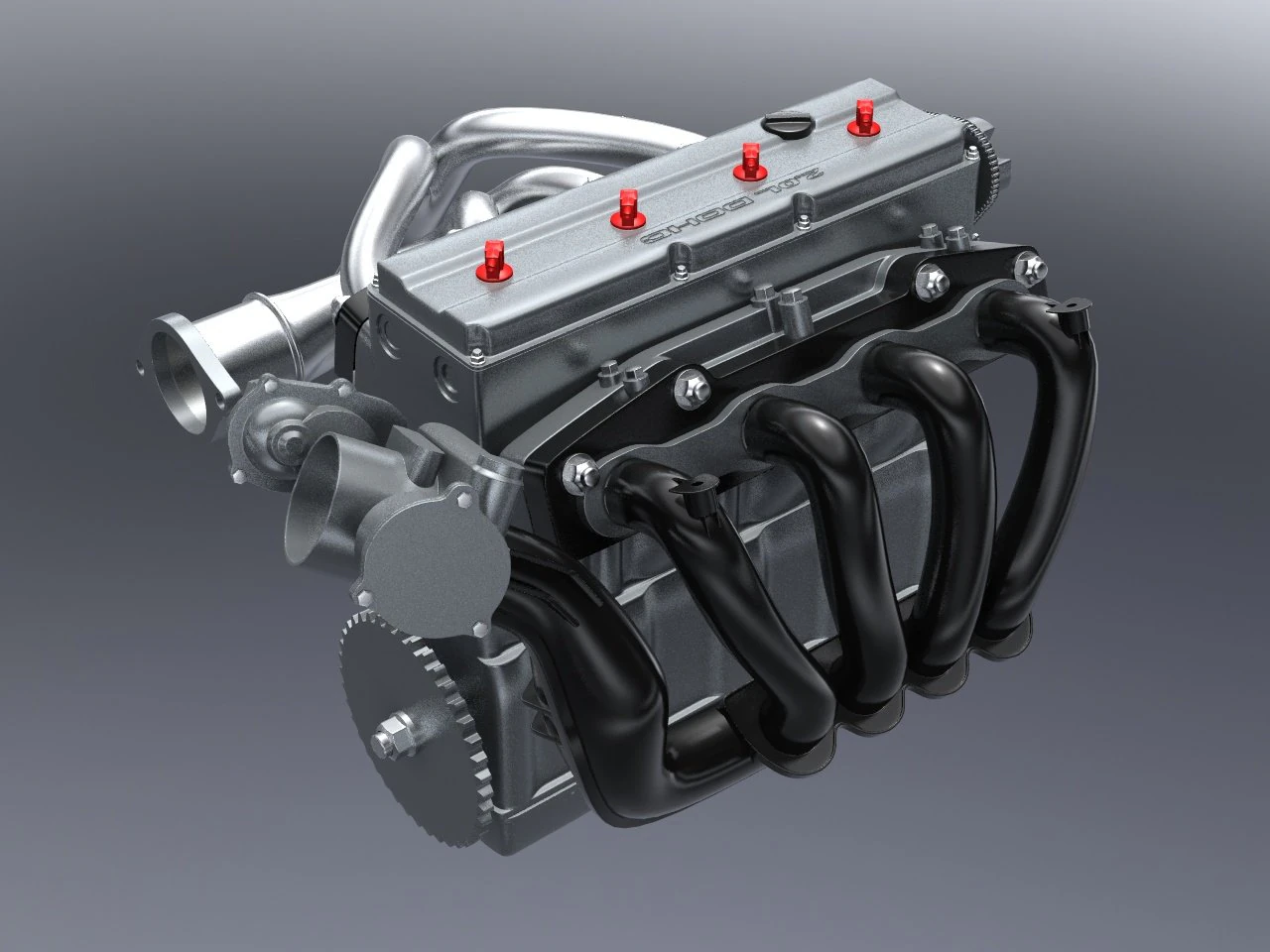 ic inline 4 dohc vvt engine 3D Model .c4d .max .obj .3ds .fbx .stl .blend 