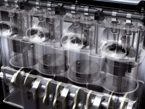 ic inline 4 dohc vvt engine 3D Model