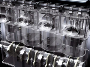 ic inline 4 dohc vvt engine 3D Model