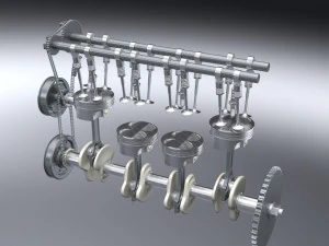 ic inline 4 dohc vvt engine 3D Model