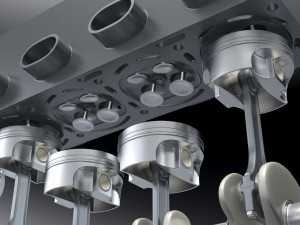 ic inline 4 dohc vvt engine 3D Model