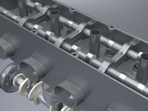 ic inline 4 dohc vvt engine 3D Model