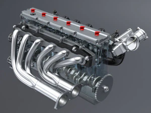 motor ic reto 6 dohc vvt Modelo 3D