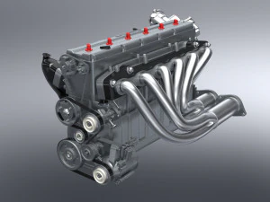 motor ic reto 6 dohc vvt Modelo 3D