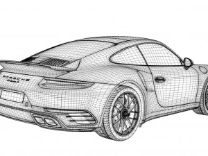 porsche 911 turbo 991 3D Model