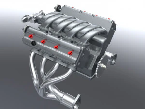v8 dohc vvt engine 3D Model