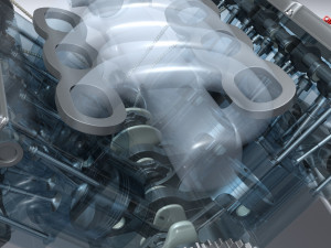 v8 dohc vvt engine 3D 모델