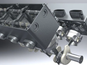 v8 dohc vvt engine 3D Model