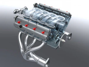 v8 dohc vvt engine 3D Model