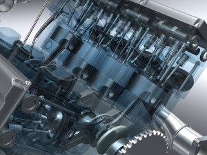v8 dohc vvt engine 3D 모델