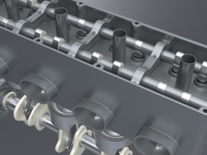 diesel inline 4 dohc vvt engine 3D Model