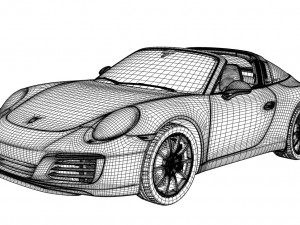 porsche 911 targa 991 Modello 3D