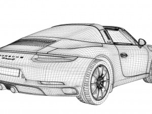 porsche 911 targa 991 Modello 3D