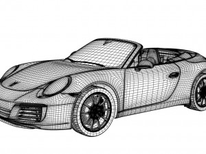 porsche 911 cabriolet 991 3D मॉडल
