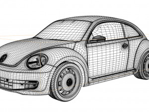 vw beetle Modello 3D